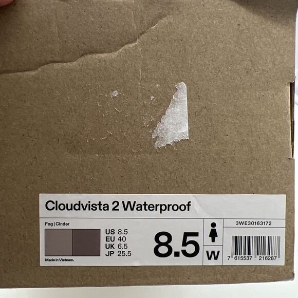 On Cloudvista 2 Women's Waterproof Trail Running Shoes Sand Size 8.5 Fog Cinder - Picture 9 of 9